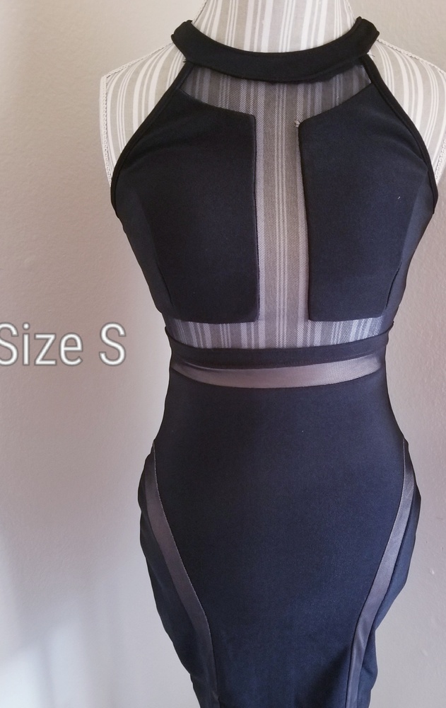 SOLD Black Mesh Dress